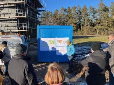 Dieser erklrte uns Wissenswertes zu diesem Bauprojekt